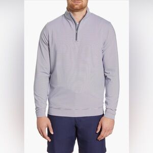 NWT Peter Millar Perth Stripe Quarter Zip Performance Pullover